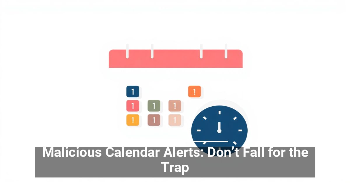 Malicious Calendar Alerts: Don’t Fall for the Trap